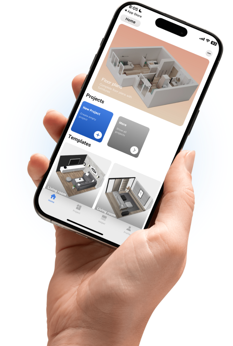 Hand Holding Home Design 3d Plan App