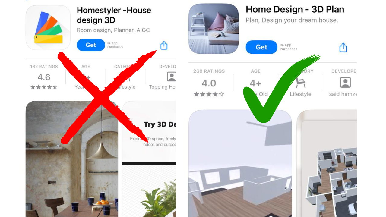 Home Design 3d plan vs home styler